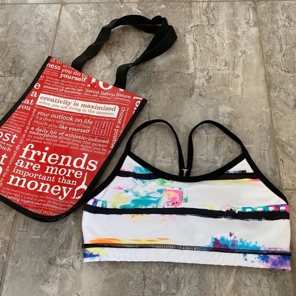 Lululemon Multi Water Color Flow Y Bra (Size 6) - Picture 3 of 6